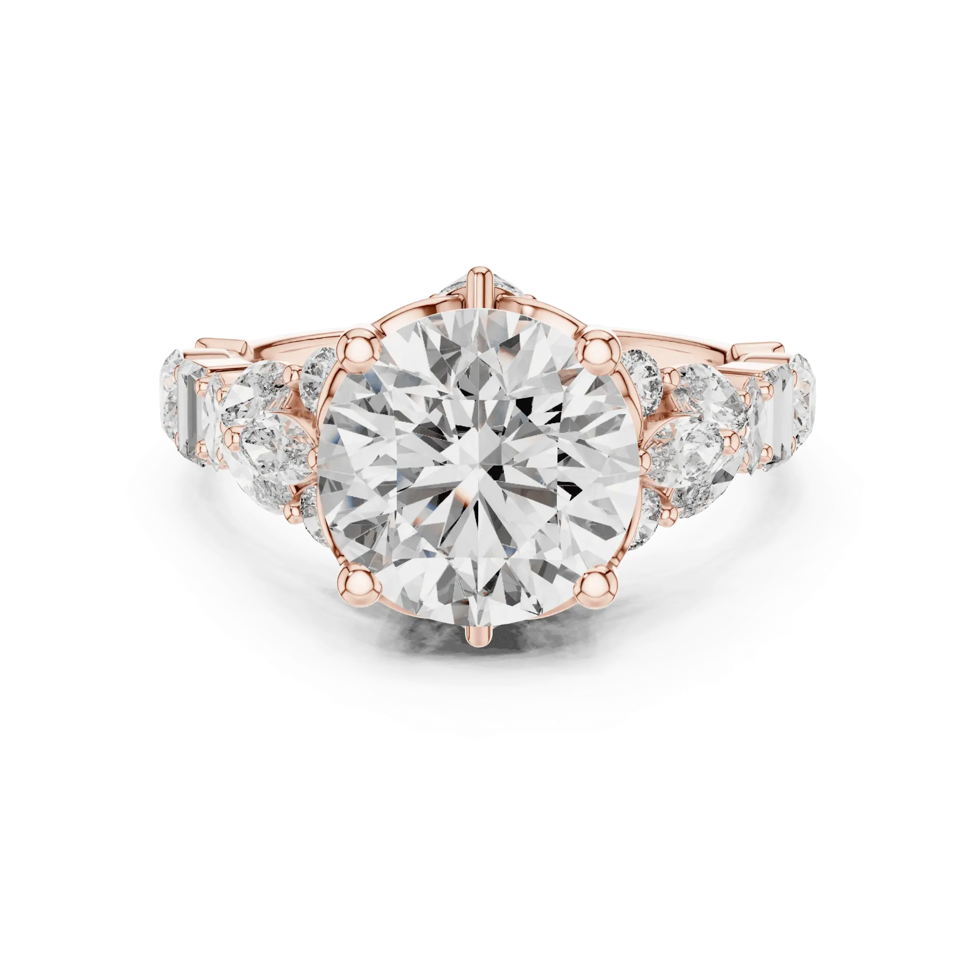 4.05ct Opulent Mixed-Cut Cluster Ring