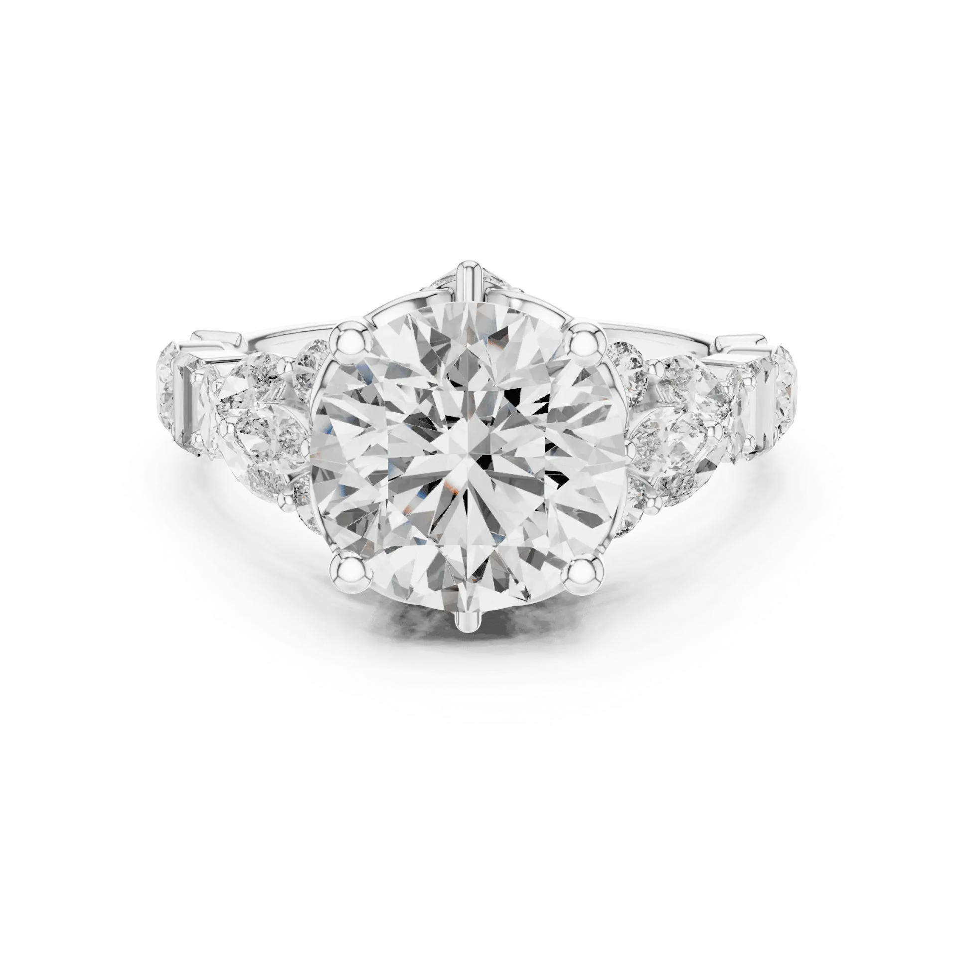 4.05ct Opulent Mixed-Cut Cluster Ring