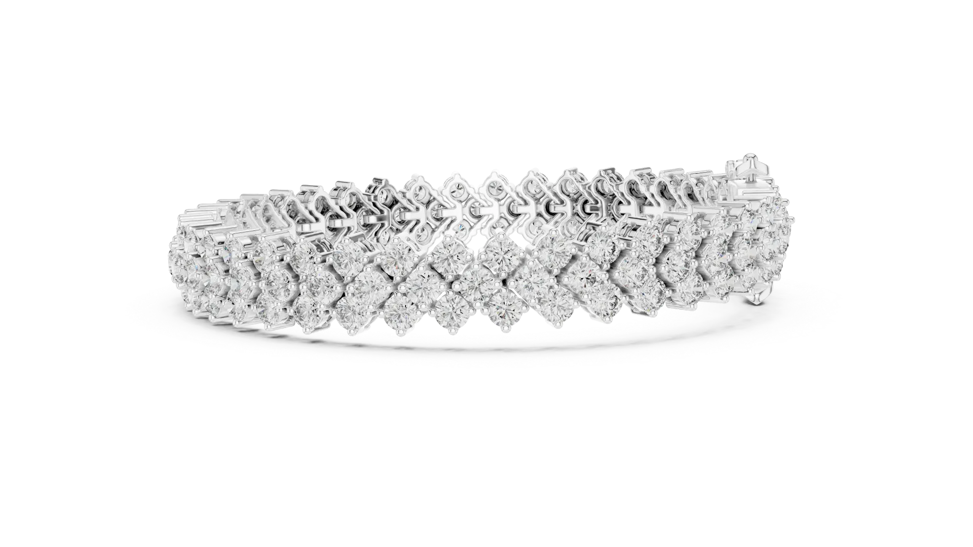 Statement Chevron Diamond Bracelet
