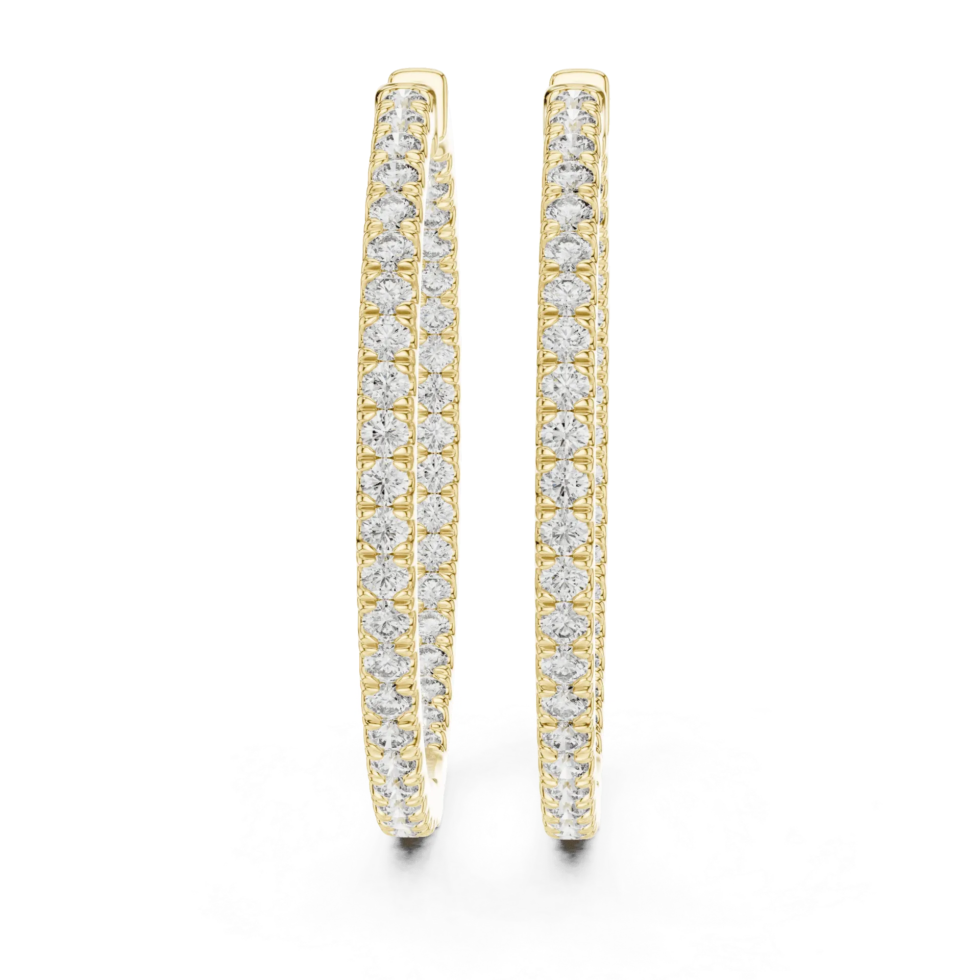 Essential "Inside-Out" Diamond Hoops (Yellow)