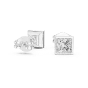 Bezel-Set Princess Solitaire Earrings