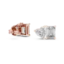 Emerald & Heart Duo Studs BYE2088