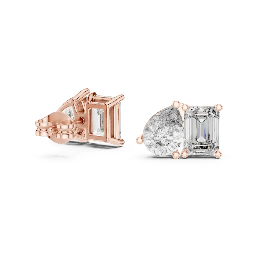 Emerald & Pear Duo Earrings