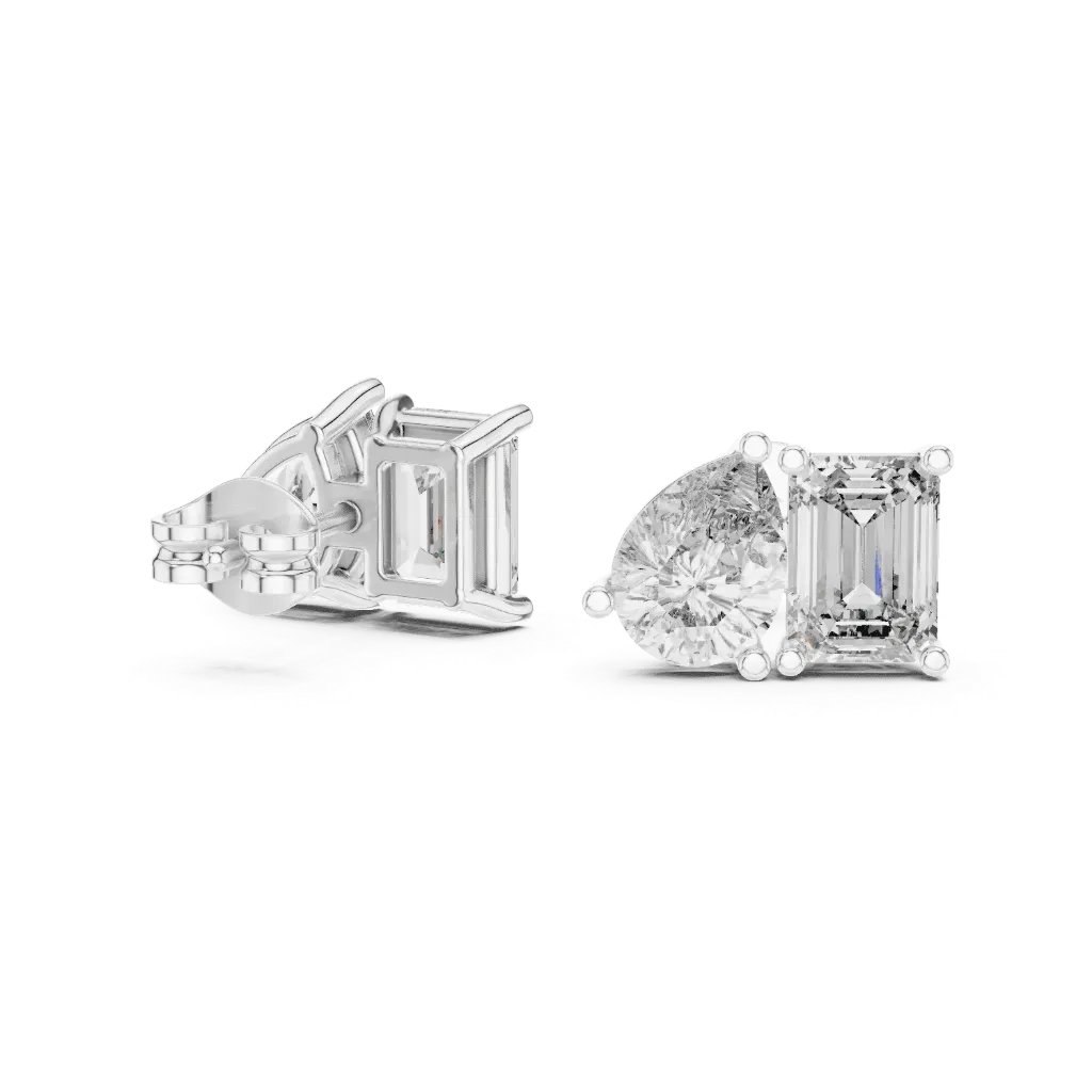 Emerald & Pear Duo Earrings