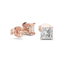 Princess-Cut Solitaire Earrings