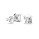 Princess-Cut Solitaire Earrings