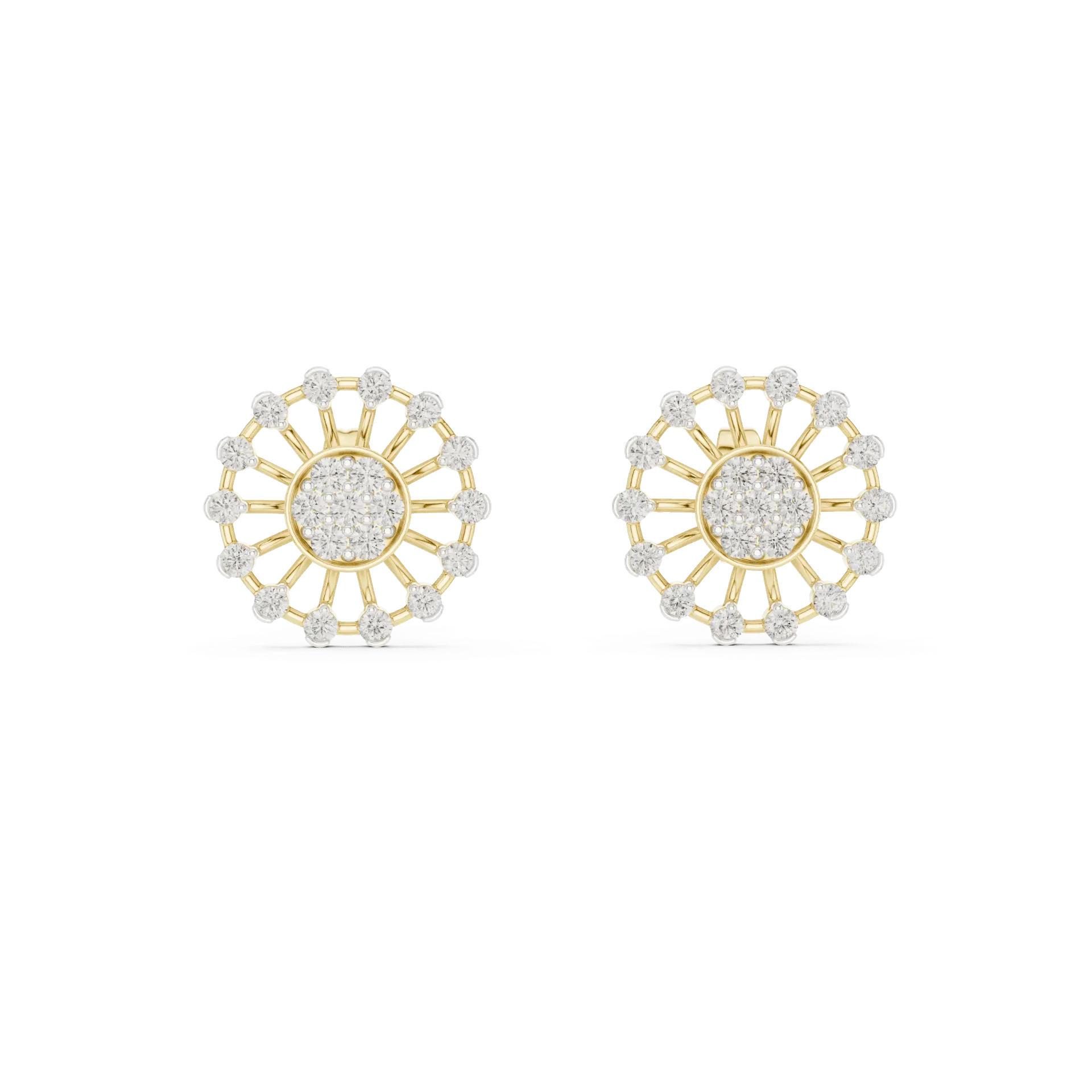 Radiant Sunburst Mandala Studs BYE2062