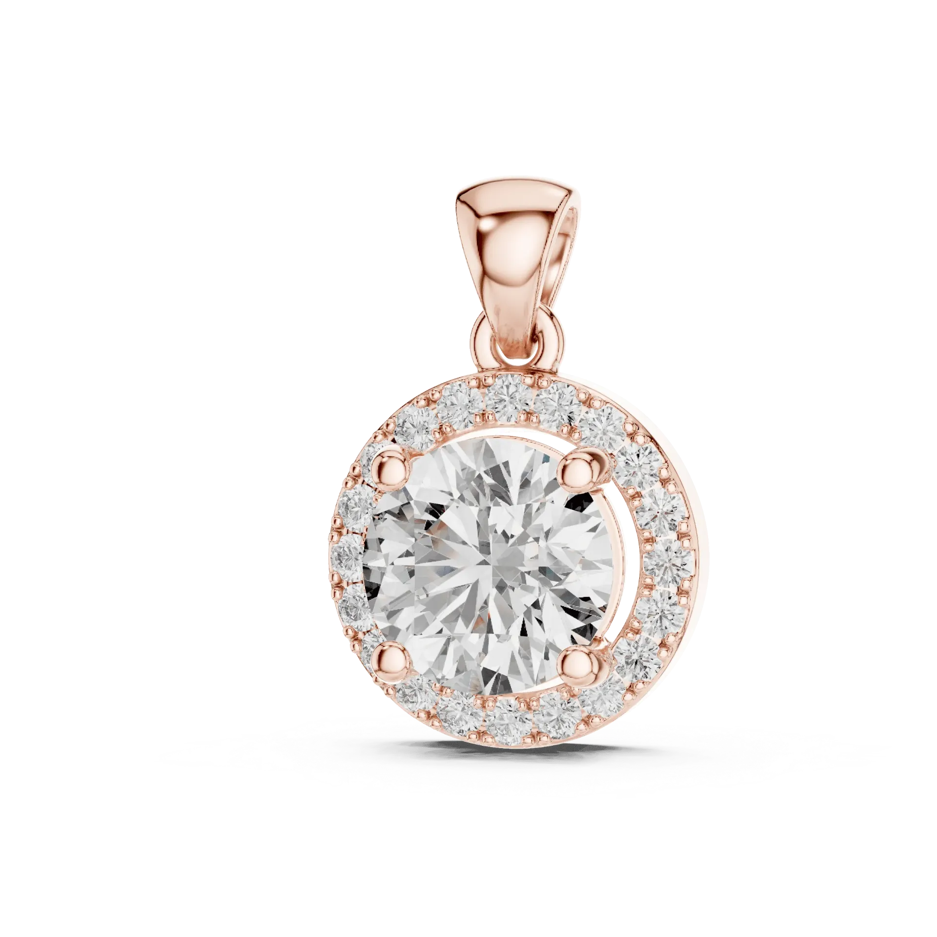 Celestial Round Halo Pendant Chain