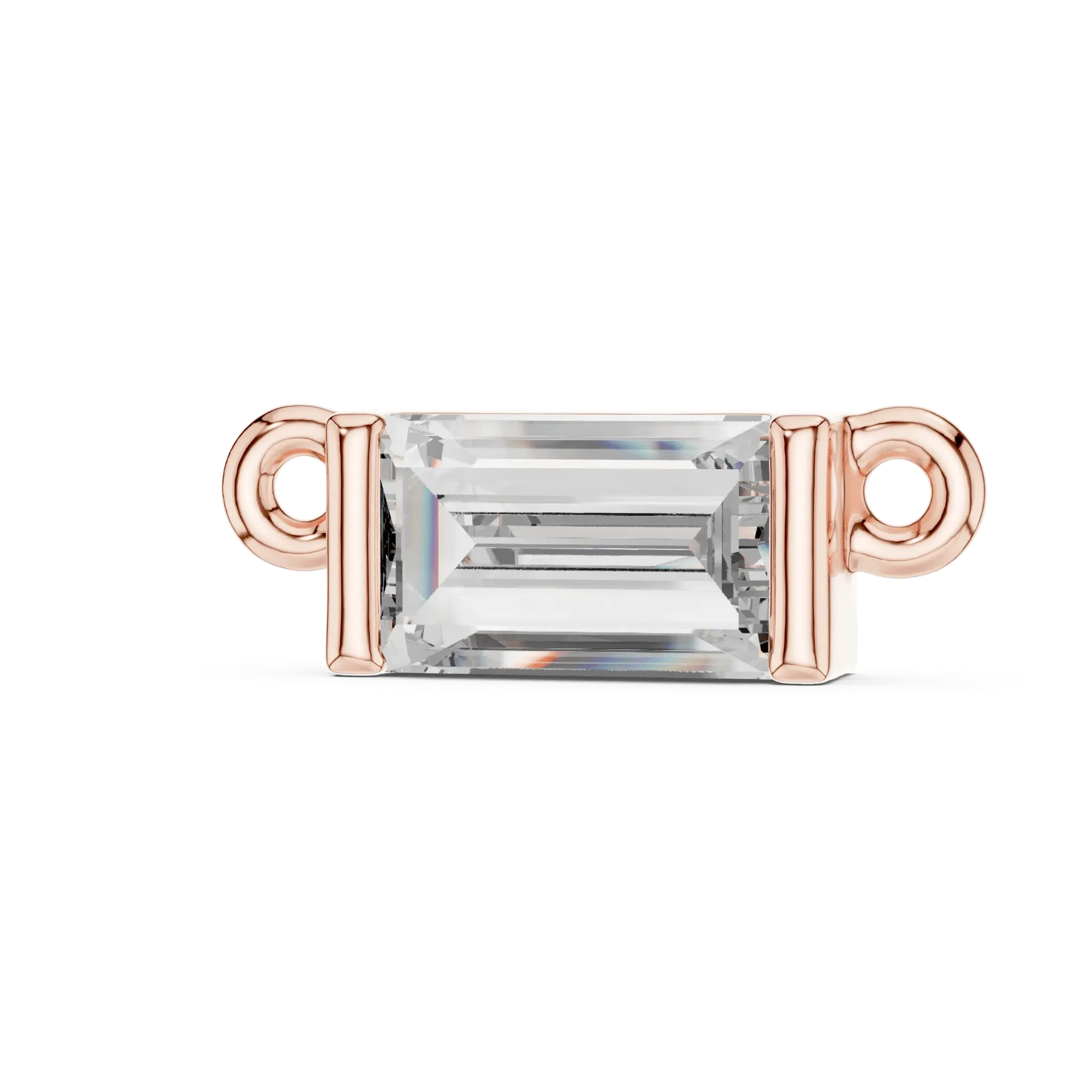 Bar-Set Emerald Pendant Chain