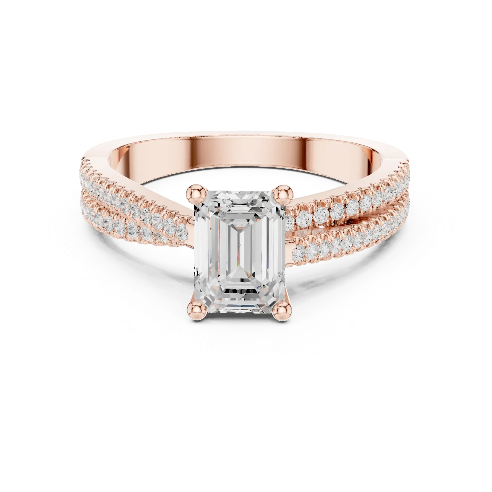 Architectural Five-Stone Hexagonal Ring BYR1027