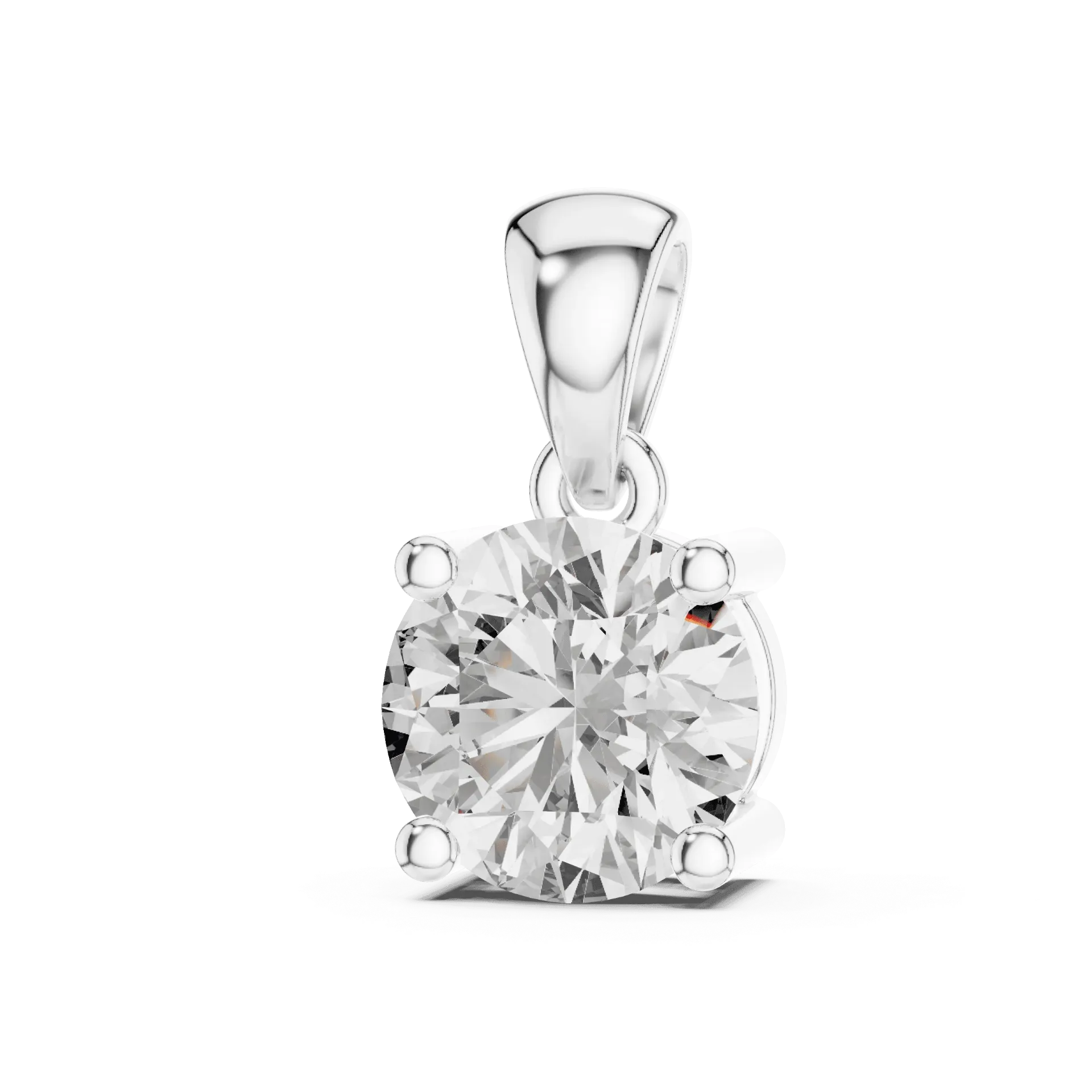 Bar-Prong Solitaire Pendant Chain