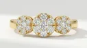 The "Amara" Tri-Cluster Ring